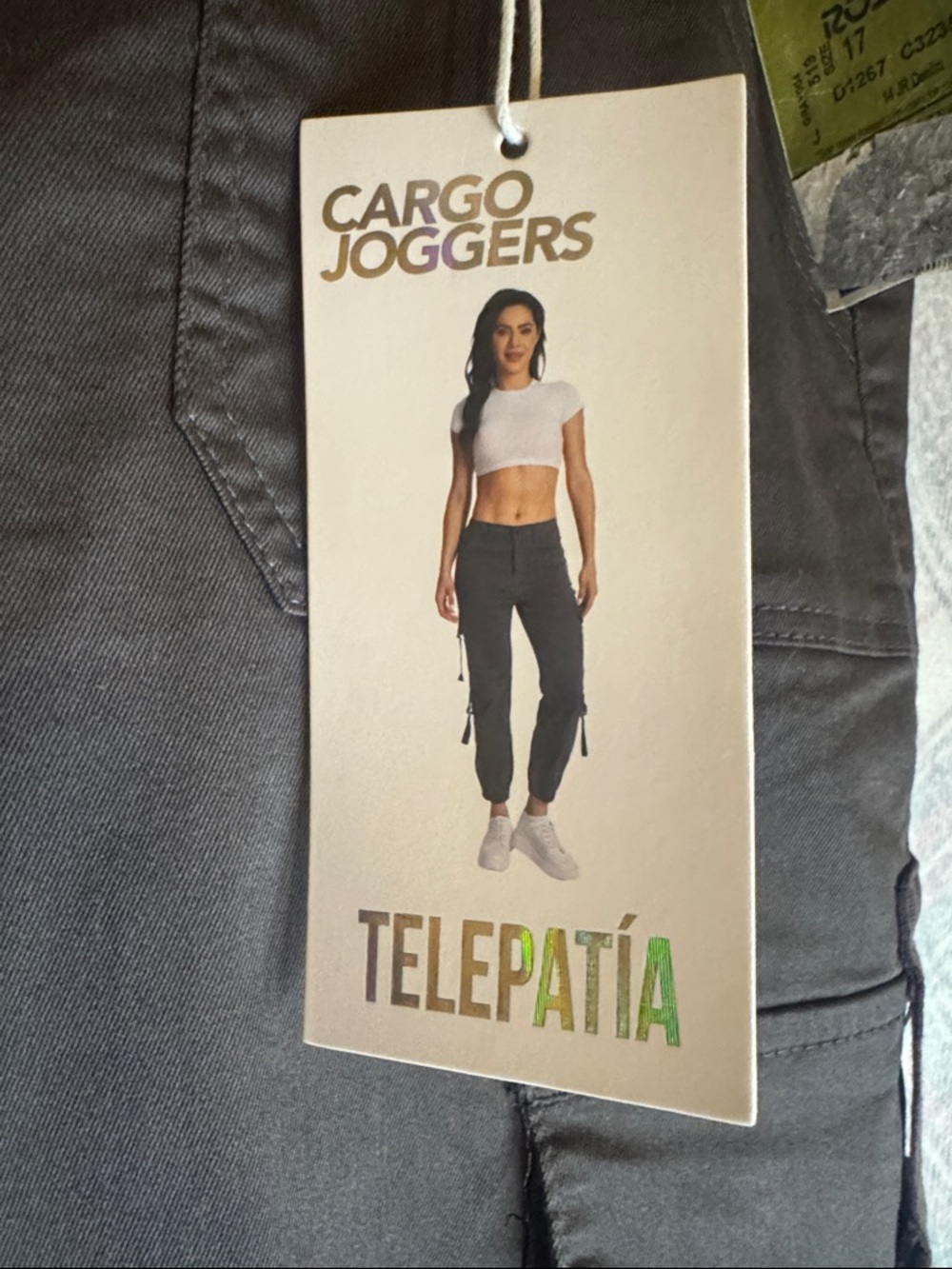 Telepatia Grey Cargo Pants with Utility Straps - Picture 2 of 7